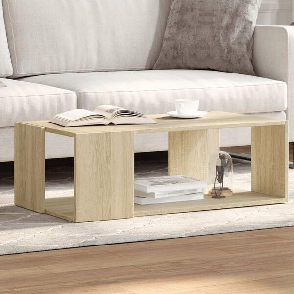 vidaXL Coffee Table Sonoma Oak 89.5x48x30 cm Engineered Wood