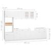 vidaXL 7 Piece Kitchen Cabinet Set Lyon White Engineered Wood