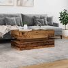 vidaXL Coffee Table with LED Lights Old Wood 90x50x40 cm