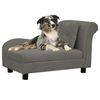 vidaXL Dog Sofa with Pillow Dark Grey 83x44x44 cm Plush