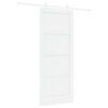 vidaXL Sliding Door White 83 x 202 cm Solid Pine Wood