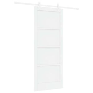 vidaXL Sliding Door White 83 x 202 cm Solid Pine Wood
