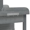 vidaXL Potting Table with Cabinet Grey 110.5x45x124.5 cm Solid Wood Fir