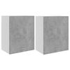 vidaXL Hanging Cabinet Lyons 2 pcs Concrete Grey 50x31x60 cm Engineered Wood