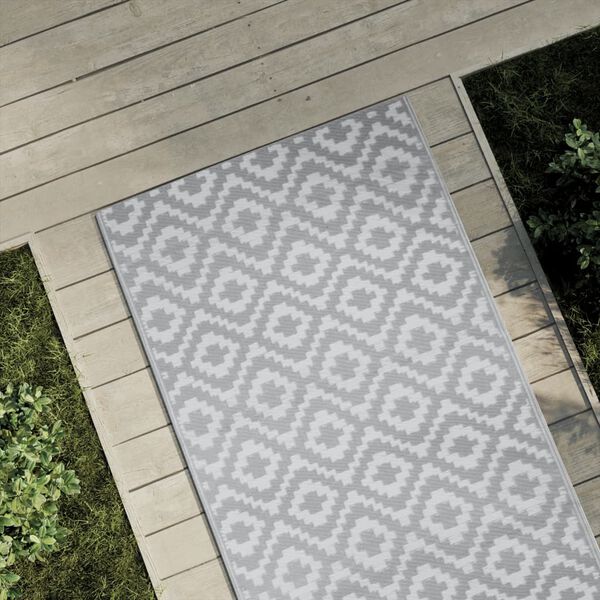 vidaXL Outdoor Carpet ARAKIL Grey 80x250 cm PP