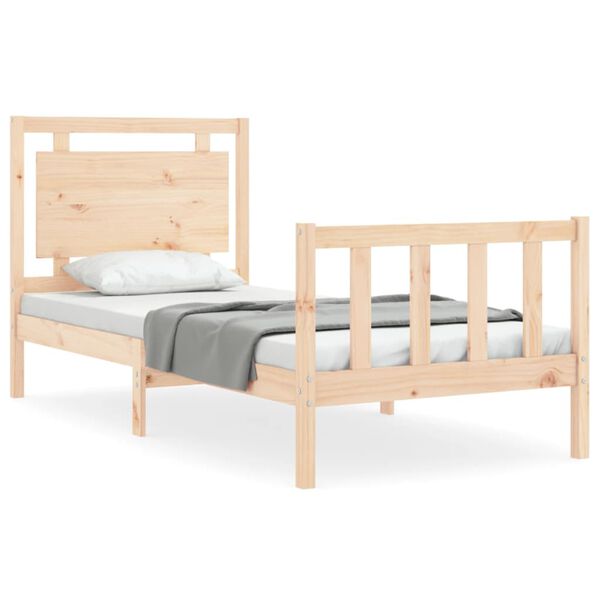 vidaXL Bed Frame without Mattress 100x200 cm Solid Wood Pine