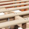 vidaXL Bed Frame Wax Brown 140 x 200 cm Solid Pine Wood