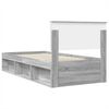 vidaXL Bed Frame Grey Sonoma 90 x 190 cm Engineered wood
