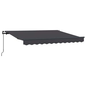 vidaXL Retractable Awning Manual Anthracite 300 x 200 cm Fabric