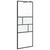 vidaXL Walk-in Shower Wall Black 80 x 195 x 0.5 cm Glass and Aluminium