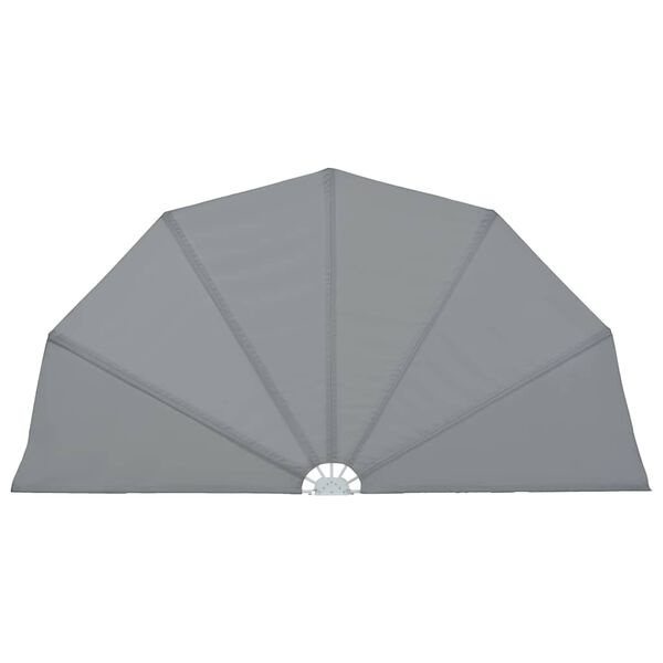 vidaXL Collapsible Terrace Side Awning Grey 200 cm