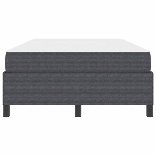 vidaXL Bed Frame with Mattress Dark Grey 120 x 200 cm Fabric