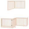 vidaXL Dog Gate with Door Foldable 8 Panels 640 cm Poplar Wood