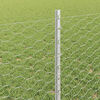 vidaXL Fence with Post Silver 0.8 x 25 m Steel