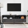 vidaXL TV Cabinets 2 pcs Black 68x39x50.5 cm Steel