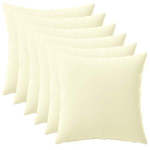 vidaXL Cushion with Pillow HEERLEN 6 pcs Cream Polyester