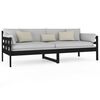 vidaXL Day Bed without Mattress Black Solid Wood Pine 80x200 cm