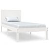 vidaXL Bed Frame without Mattress White 100x200 cm Solid Wood Pine