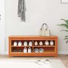 vidaXL Storage Bench Wax Brown 110 x 38 x 45.5 cm Solid Pine Wood
