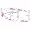 vidaXL Bed Frame with Headboard Wax Brown 80 x 200 cm Engineered Wood
