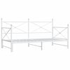 vidaXL Daybed with Trundle without Mattress White 100x190 cm Steel