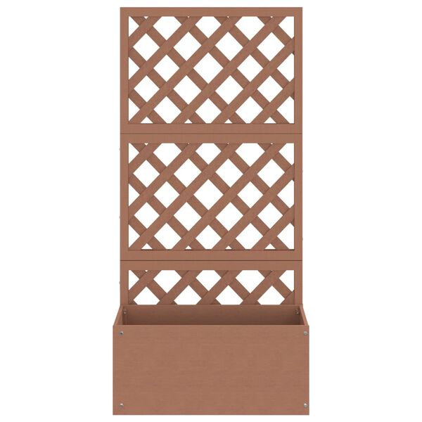 vidaXL Trellis Planter Brown 65x33x135 cm WPC