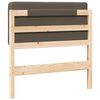 vidaXL Upholstered Headboard Brown and Taupe 75 cm Solid Pine Wood