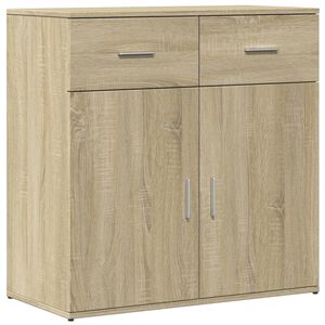 vidaXL Sideboard Sonoma Oak 79x38x80 cm Engineered Wood