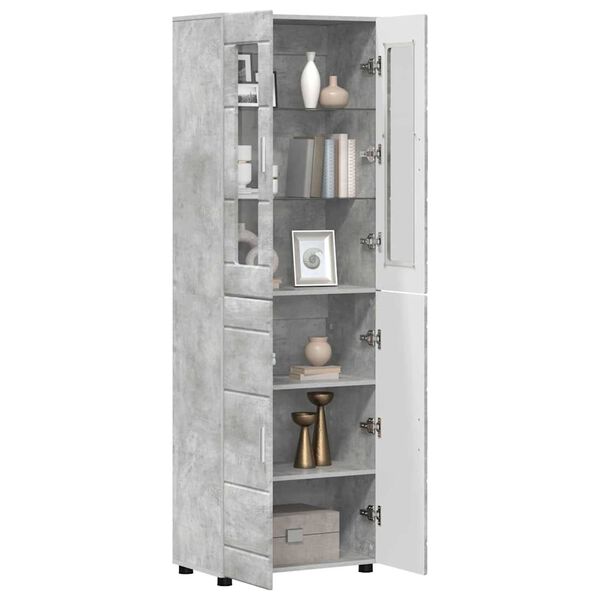 vidaXL Highboard FLORIN Concrete Grey 60 x 35 x 182 cm Engineered Wood