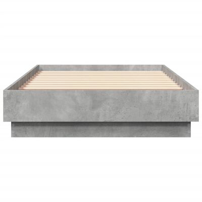 vidaXL Bed Frame Concrete Grey 75x190 cm Engineered Wood