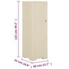 vidaXL Plastic Cabinet 40x43x125 cm Wood Design Angora White
