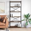 vidaXL Bookshelf Smoked Oak 80 x 30 x 190 cm Engineered Wood