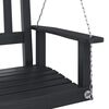 vidaXL Garden Swing Bench with Metal Chains Black Solid Wood Fir
