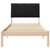 vidaXL Bed frame Brown and black 100 x 200 cm Solid pine wood