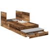 vidaXL Storage Bed Frame with Drawer Old Wood 90 cm Engineered Wood