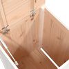 vidaXL Laundry Box White 44x44x66 cm Solid Wood Pine