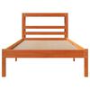 vidaXL Bed Frame with Headboard without Mattress Wax Brown 90x190 cm Single