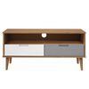 vidaXL TV Cabinet MOLDE Brown 106x40x49 cm Solid Wood Pine
