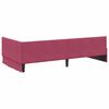 vidaXL Corner Bed Frame with Headboard Wine Red 100 cm x 200 cm Velvet