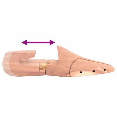 vidaXL Shoe Stretcher with Shoe Horn EU 42-43 Solid Wood Cedar