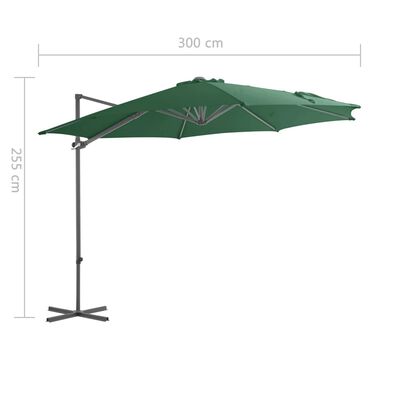 vidaXL Outdoor Umbrella with Portable Base Green
