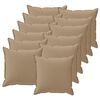 vidaXL Throw Pillow 12 pcs HOUTEN Taupe 40 x 40 cm Polyester