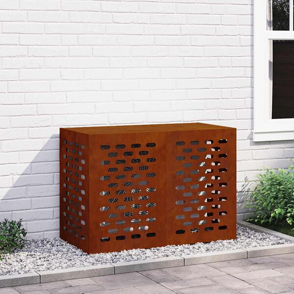 vidaXL Air Conditioner Cover Rusty 100 x 50 x 70 cm Weathering Steel