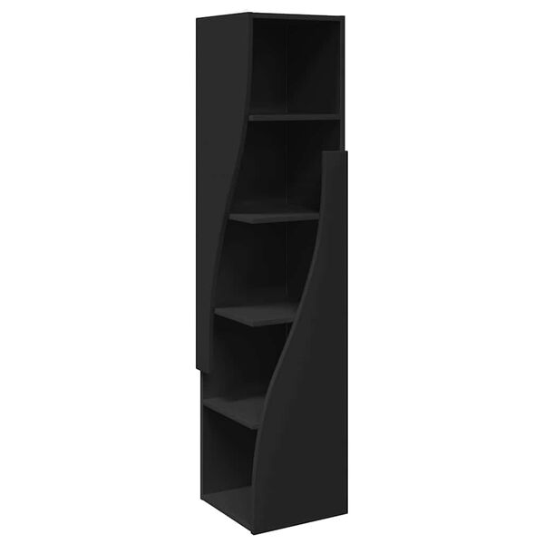 vidaXL Corner Cabinet Black 32x32x140cm Engineered Wood