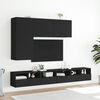vidaXL TV Wall Cabinets 2 pcs Black 60x30x30 cm Engineered Wood