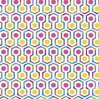 Noordwand Good Vibes Wallpaper Hexagon Pattern Pink and Yellow