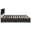 vidaXL Storage Bed with Headboard Black 200 x 200 cm Engineered Wood