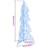 vidaXL Christmas Tree with 100 LEDs Blue 120 cm Acrylic