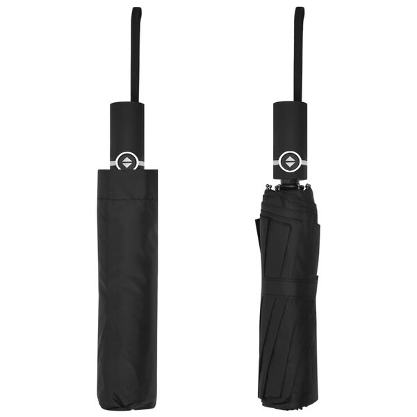 vidaXL Automatic Folding Umbrella Black 104 cm