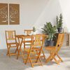 vidaXL Garden Bistro Set Folding 5 pcs Brown Solid acacia wood